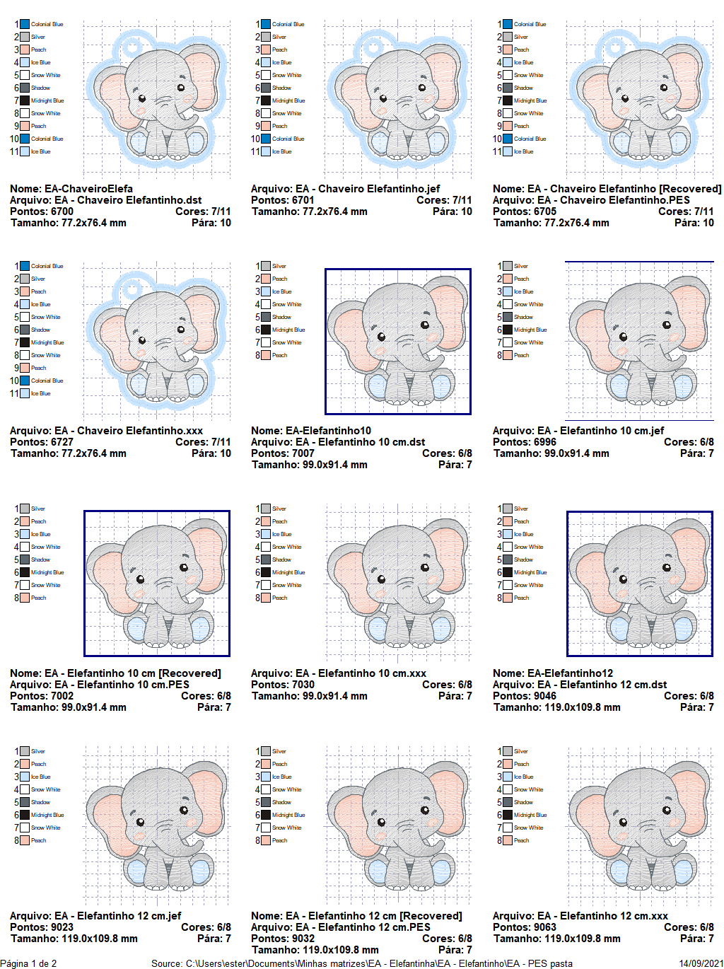 Bordado Elefante 38